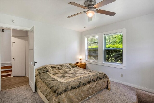13591 County Road 420, Tyler, TX 75704 - carpeted bedroom featuring baseboards and ceiling fan
