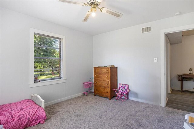 13591 County Road 420, Tyler, TX 75704 - bedroom with carpet flooring, baseboards, and ceiling fan