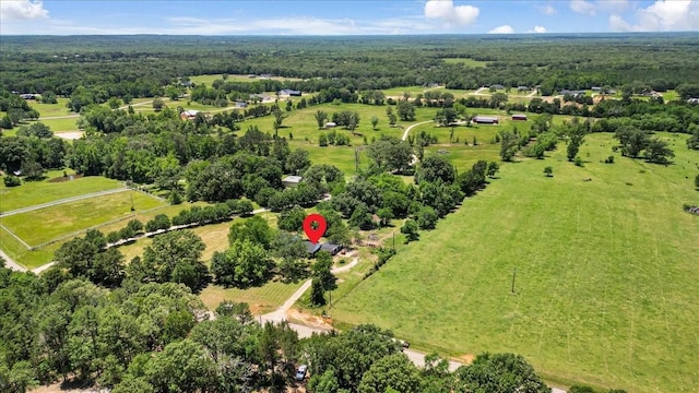 13591 County Road 420, Tyler, TX 75704 - aerial view of property and surrounding area with rural landscape and a heavily wooded area