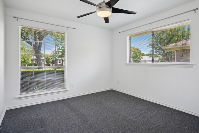 1706 Morningstar Trl, Richardson, TX 75081 - empty room with carpet, baseboards, and ceiling fan