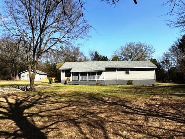 426 Gun Club Rd, Denison, TX 75021 - view of front of house with a front yard and a porch