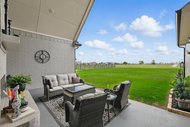 1316 Sparrow Hawk Ln, Gunter, TX 75058 - view of patio / terrace featuring outdoor lounge area