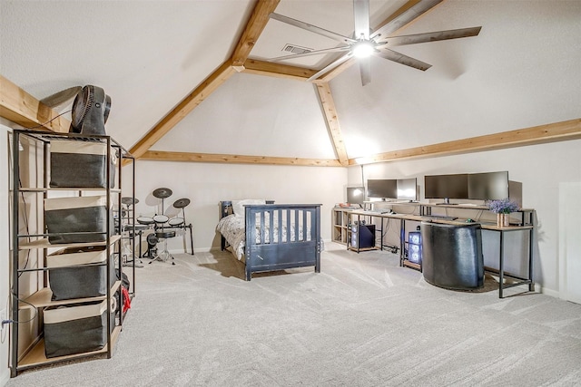 1201 W Buffalo Trl, Joshua, TX 76058 - bedroom with carpet, an office area, and baseboards