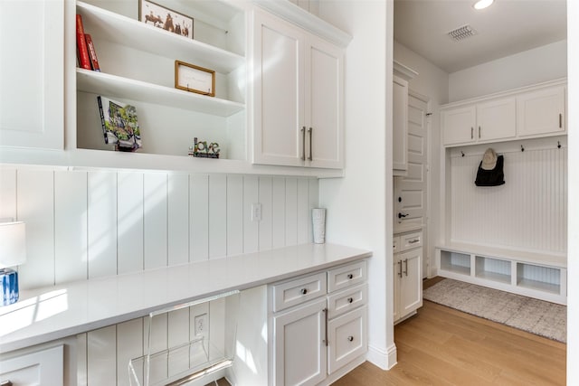2228 Sandrellan St, Fort Worth, TX 76008 - mudroom with light wood-style floors and recessed lighting