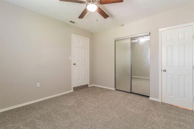 1610 Florence St, Arlington, TX 76010 - unfurnished bedroom with carpet floors, a closet, baseboards, and ceiling fan