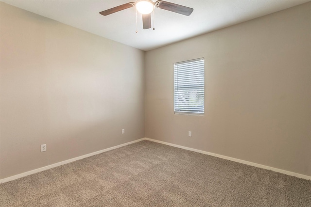 1610 Florence St, Arlington, TX 76010 - carpeted spare room featuring baseboards and ceiling fan