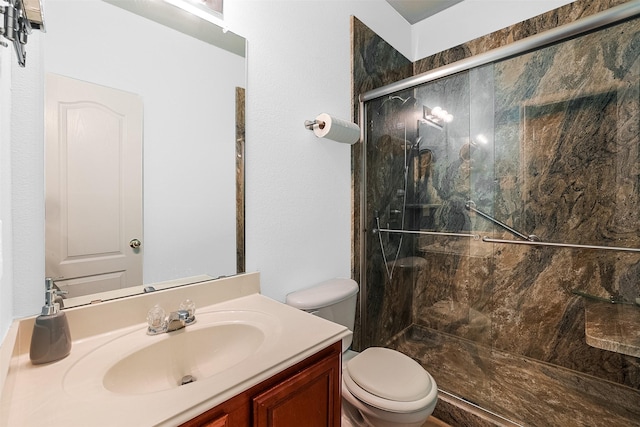 8115 Guadalupe Rd, Arlington, TX 76002 - full bath with toilet, a marble finish shower, and vanity