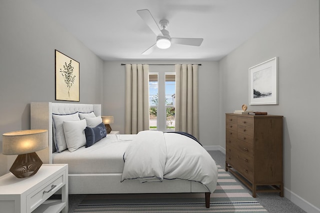 11549 Wulstone Rd, Fort Worth, TX 76052 - bedroom featuring baseboards, carpet flooring, and a ceiling fan