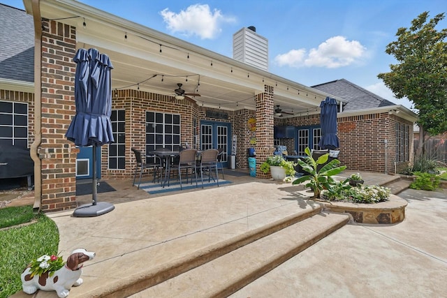 2210 Ridgewood Dr, Bridgeport, TX 76426 - view of patio / terrace with a ceiling fan and outdoor dining space