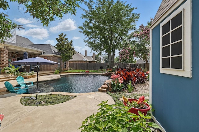 2210 Ridgewood Dr, Bridgeport, TX 76426 - view of pool featuring a patio and a fenced backyard