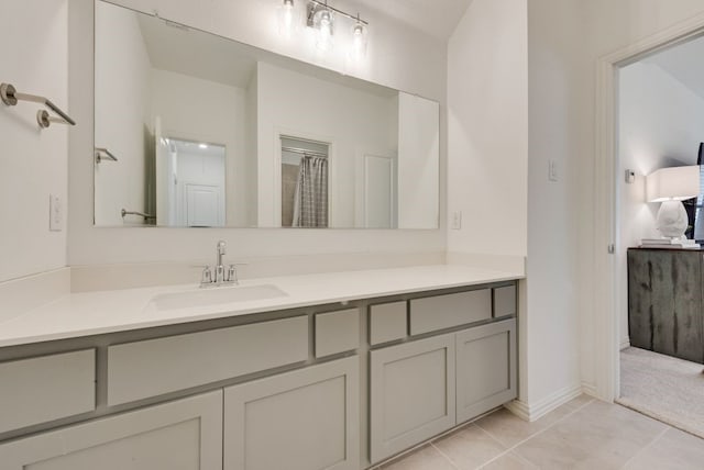 3594 Dover Dr, Mckinney, TX 75069 - full bathroom with vanity and tile patterned flooring