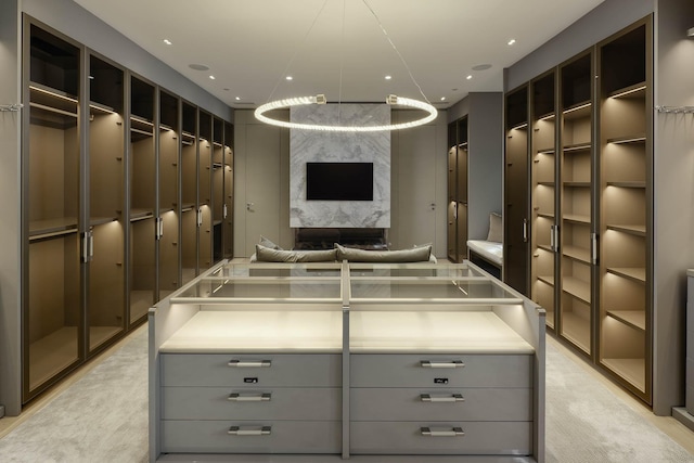 3906 Shenandoah St, Highland Park, TX 75205 - walk in closet featuring light colored carpet