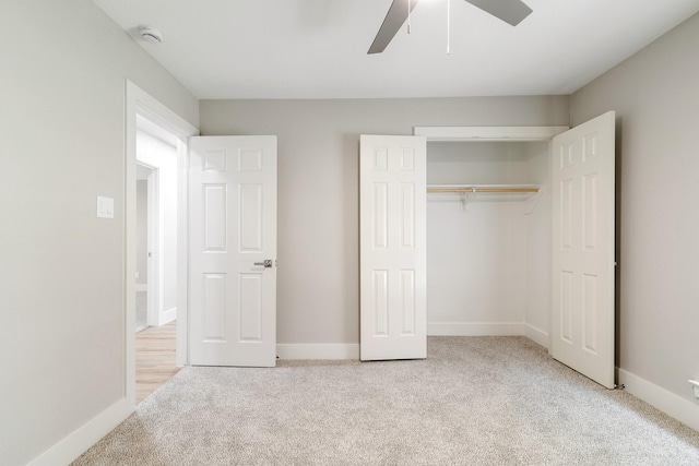 7300 Frances Ct, North Richland Hills, TX 76182 - unfurnished bedroom featuring carpet, baseboards, a closet, and ceiling fan