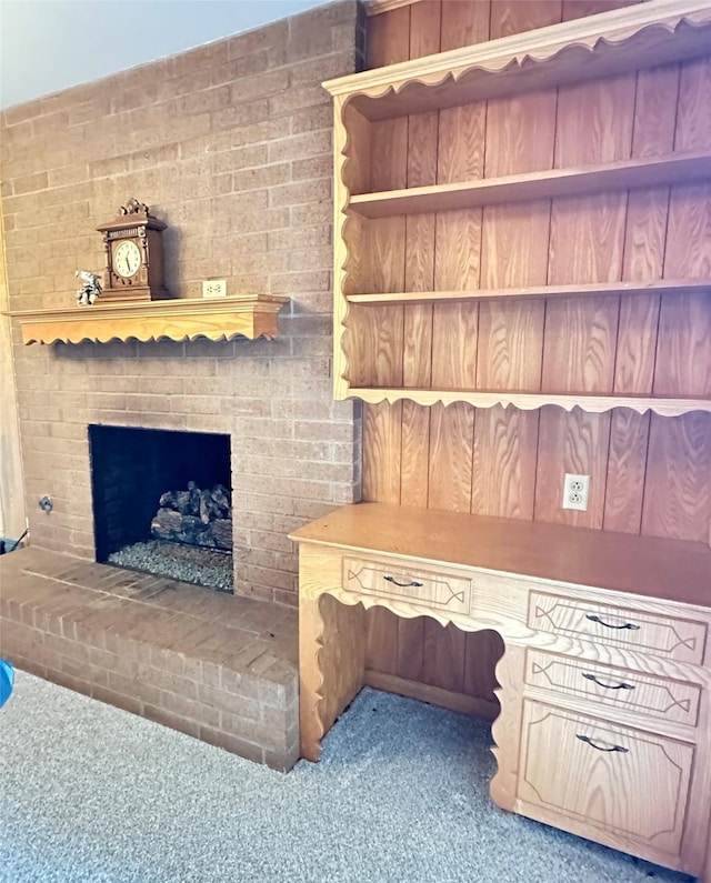 303 Luby Dr, Tom Bean, TX 75489 - detailed view of carpet floors and a fireplace