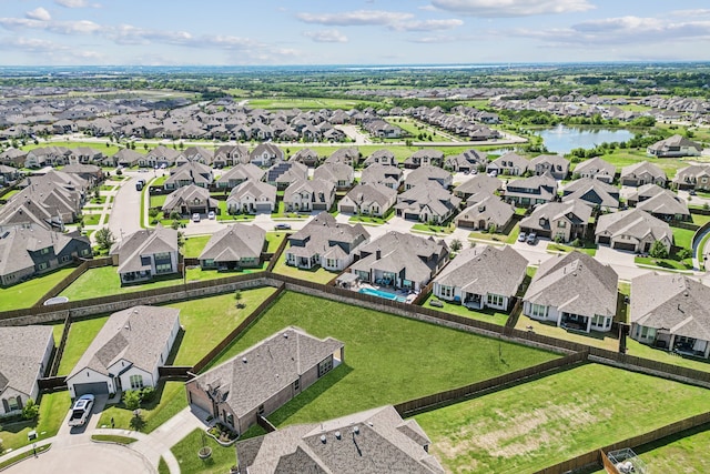 1654 Castleford Dr, Forney, TX 75126 - aerial view of residential area featuring a nearby body of water