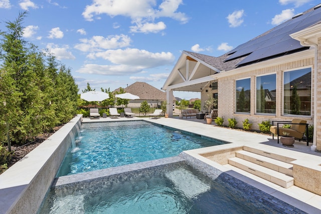 1421 Maplewood Dr, Prosper, TX 75078 - view of pool with a patio area and a pool with connected hot tub