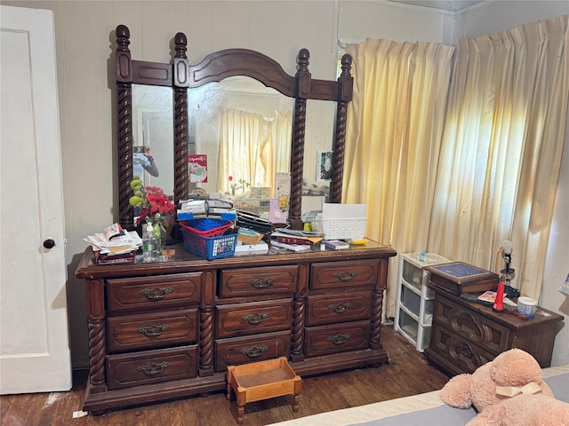 2414 Marfa Ave, Dallas, TX 75216 - bedroom with wood finished floors