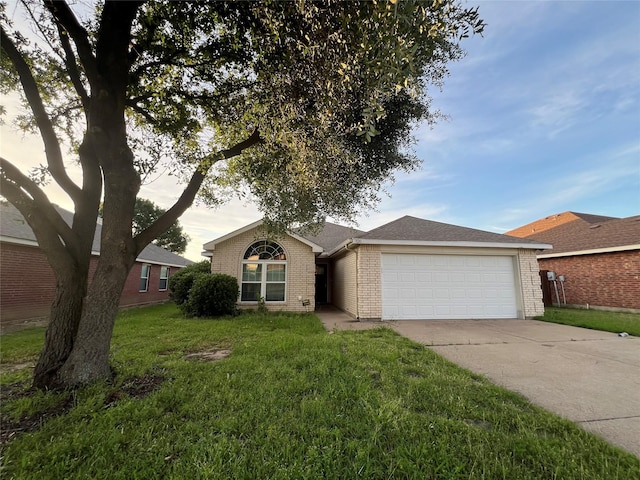 920 Joshua Dr, Burleson, TX 76028 - single story home featuring brick siding, an attached garage, driveway, a front lawn, and roof with shingles