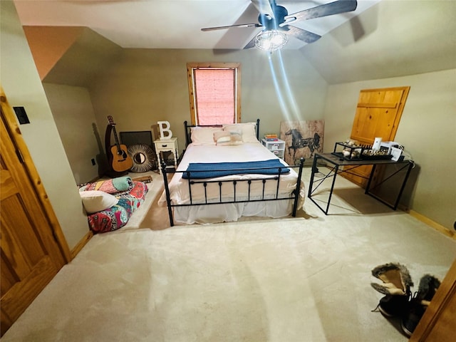637 County Road 4420, Winnsboro, TX 75494 - bedroom featuring baseboards, carpet flooring, and a ceiling fan