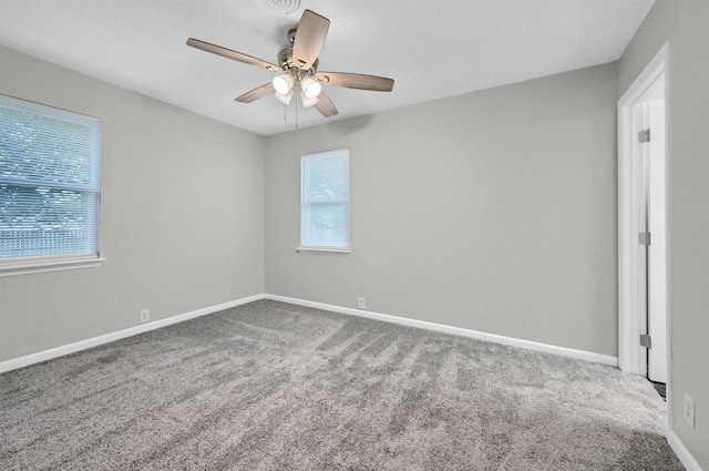 2519 N Hickory St, Sherman, TX 75092 - carpeted spare room featuring a ceiling fan and baseboards