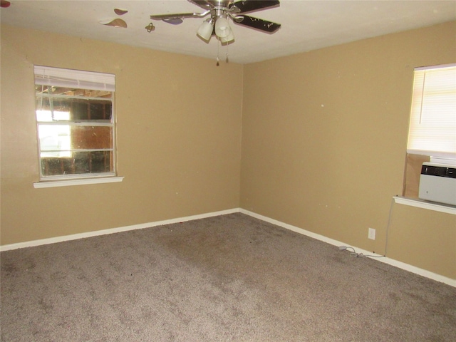 344 Castle Dr, Pottsboro, TX 75076 - empty room featuring carpet flooring, ceiling fan, and baseboards