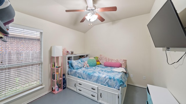 2005 Sterling Gate Dr, Heartland, TX 75126 - bedroom with ceiling fan and lofted ceiling