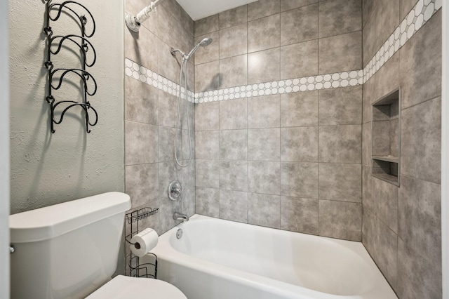 8609 N Normandale St, Fort Worth, TX 76116 - bathroom with toilet and bathing tub / shower combination