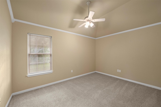 608 Shoal Rdg S, Lorena, TX 76655 - carpeted spare room featuring ceiling fan, baseboards, and ornamental molding