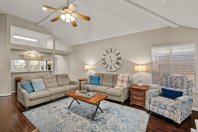 3507 Jasmine Ln, Rowlett, TX 75089 - living area featuring ceiling fan, baseboards, and wood finished floors