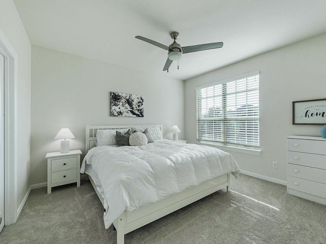 2812 Castlereach St, Trophy Club, TX 76262 - carpeted bedroom with baseboards and a ceiling fan