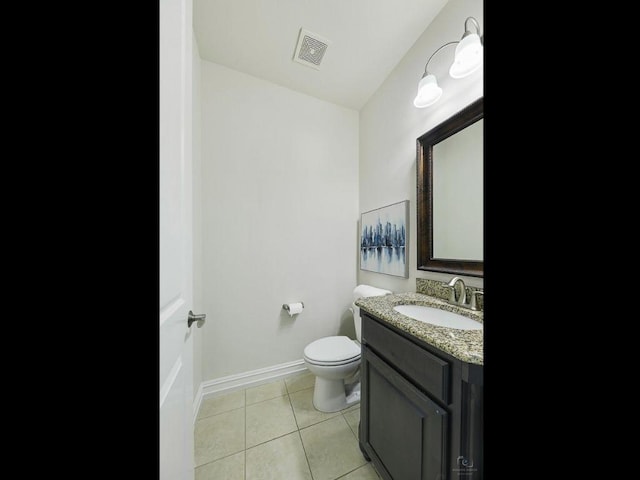 2812 Castlereach St, Trophy Club, TX 76262 - bathroom with tile patterned floors, toilet, vanity, and baseboards