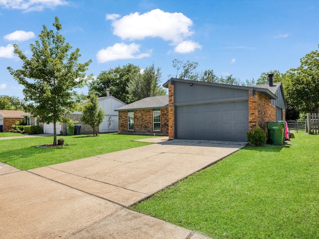 5601 Briarcrest Dr, Garland, TX 75043 - view of front of house with brick siding, an attached garage, and concrete driveway