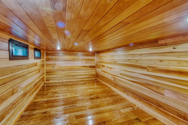 808 N Main St, Tioga, TX 76233 - unfurnished room featuring wooden ceiling, wooden walls, and wood finished floors