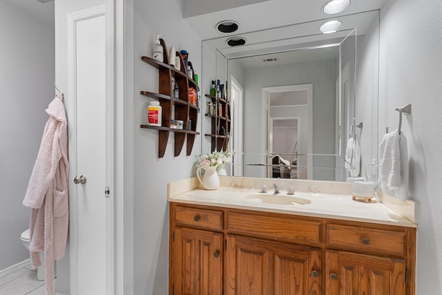 3410 Country Club Pl, Grand Prairie, TX 75052 - bathroom with vanity and tile patterned floors