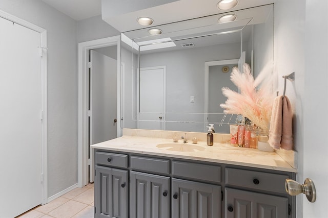 3410 Country Club Pl, Grand Prairie, TX 75052 - bathroom with tile patterned flooring and vanity