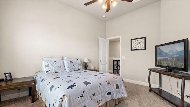 5100 Ambergate Ln, Sherman, TX 75092 - bedroom with carpet floors, baseboards, and ceiling fan