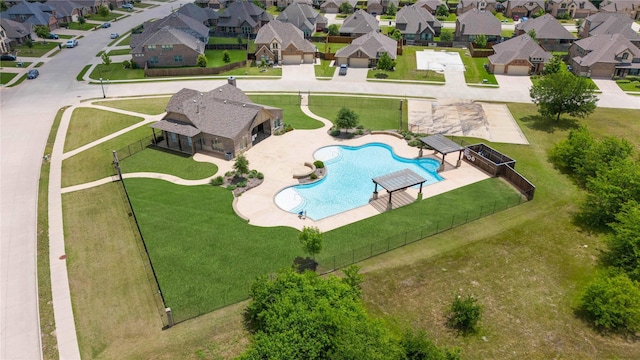 5100 Ambergate Ln, Sherman, TX 75092 - aerial perspective of suburban area featuring a pool area