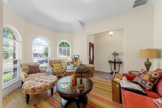 1409 Kingsley Dr, Allen, TX 75013 - living area featuring crown molding and baseboards