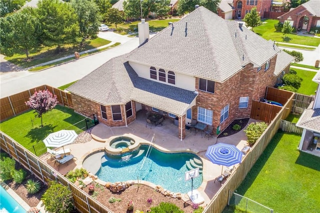 5315 Summit Knoll Trl, Sachse, TX 75048 - view of pool featuring a patio and a pool with connected hot tub