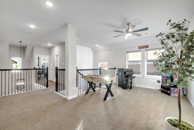 507 N Eagle Point Rd, Van Alstyne, TX 75495 - office space featuring carpet, ceiling fan, recessed lighting, and baseboards