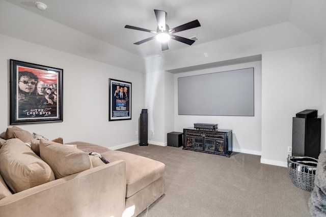 507 N Eagle Point Rd, Van Alstyne, TX 75495 - cinema with carpet floors, baseboards, and a ceiling fan