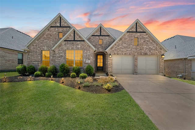 2901 Little Wonder Ln, Northlake, TX 76247 - french provincial home featuring driveway, a front yard, and brick siding