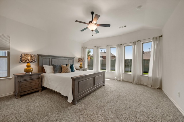 2901 Little Wonder Ln, Northlake, TX 76247 - bedroom featuring vaulted ceiling, multiple windows, light carpet, and baseboards