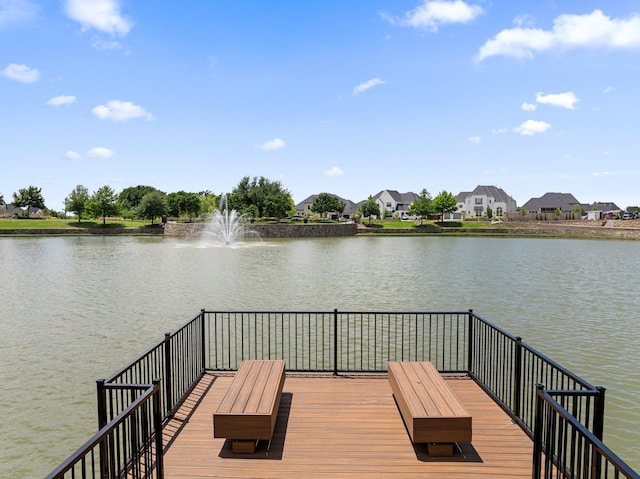2415 Preakness Pl, Celina, TX 75009 - wooden deck featuring a water view and a residential view