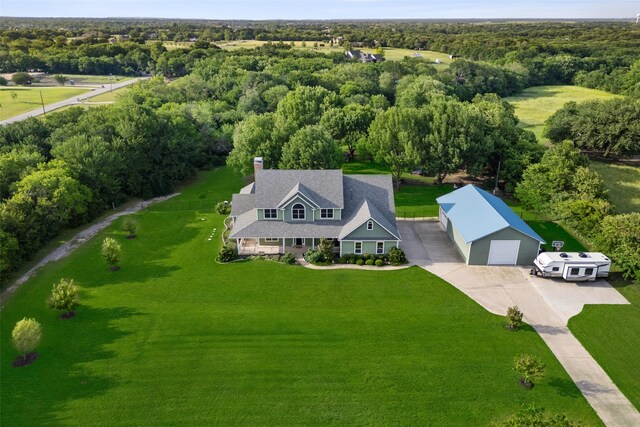 410 W Estelle Ln, Lucas, TX 75002 - aerial view of property and surrounding area with a heavily wooded area