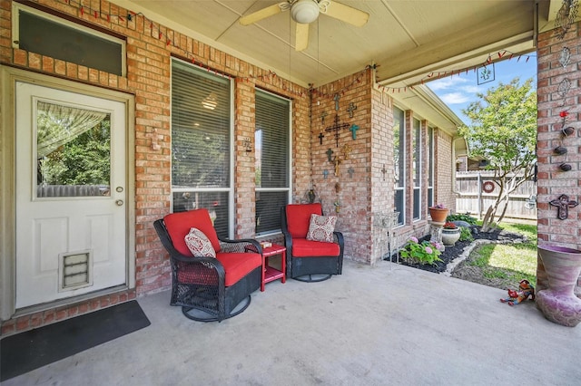 2813 Calico Rock Dr, Fort Worth, TX 76131 - porch featuring ceiling fan
