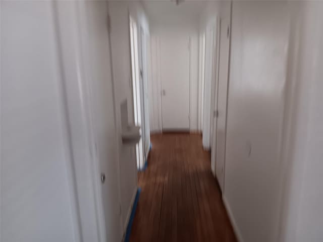 12249 High Pointe Cir, Dallas, TX 75243 - hallway with dark wood-style floors