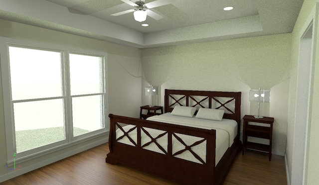 LOT11 Hemlock Pr Unit 1262, Brashear, TX 75420 - bedroom with wood finished floors and a raised ceiling