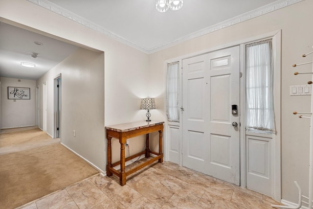entryway with baseboards
