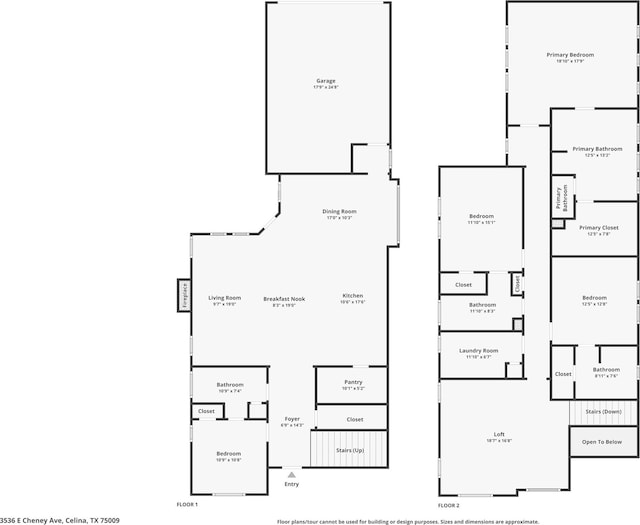 3536 E Cheney Ave, Celina, TX 75009 - property floor plan
